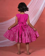 Leafing/Flamingo Pink Kids Dress