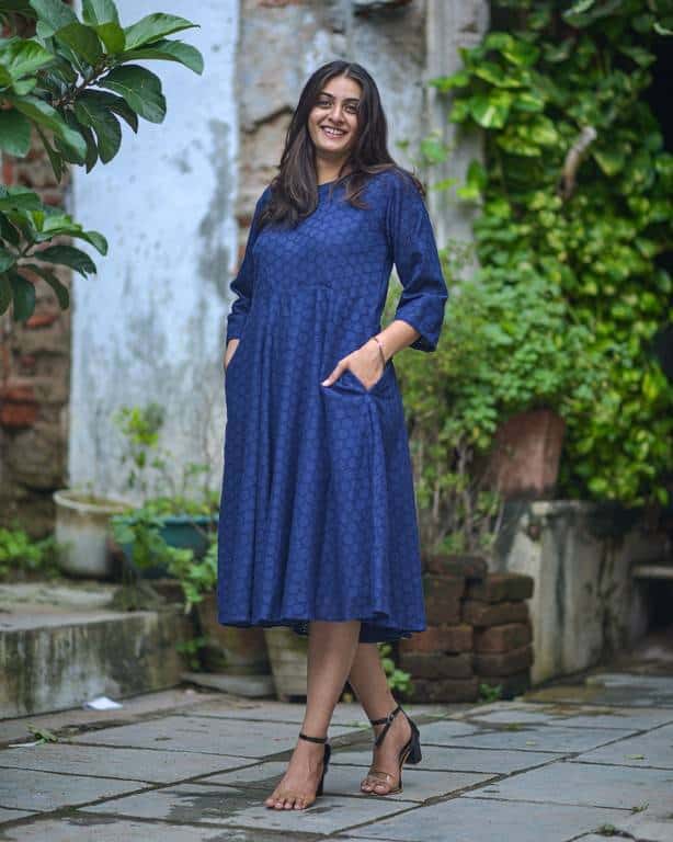 Ink Blue Cutwork Dress Secondary image