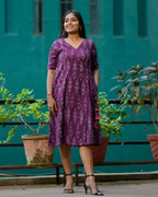Molotov Maroon Ikat Wrap Dress