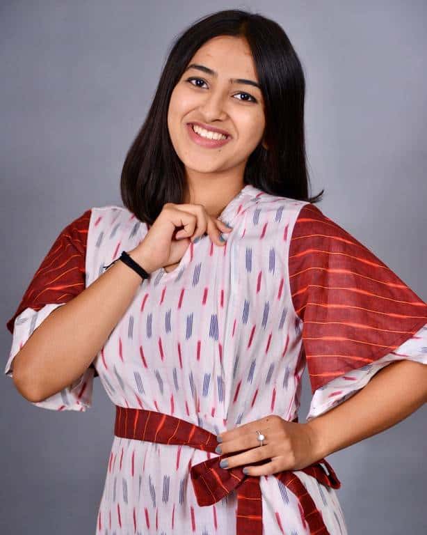 Ruby Red Ikat Maternity Dress