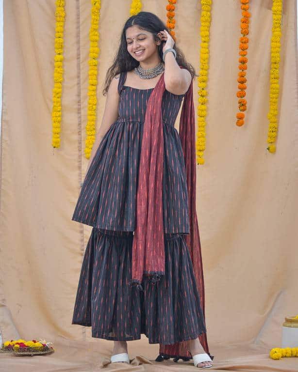 Raven Black Sharara Set