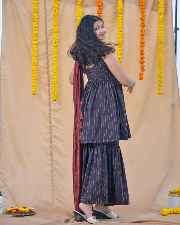 Raven Black Sharara Set