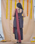 Raven Black Sharara Set