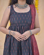 Raven Black Sharara Set