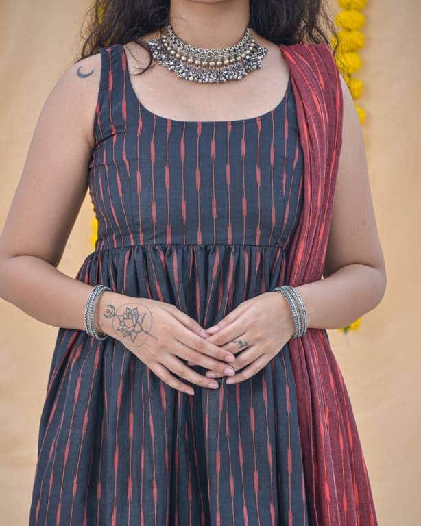 Raven Black Sharara Set