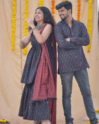 Raven Black Sharara Couple Set