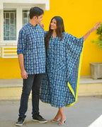Indigo Warli kaftan Family
