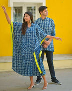 Indigo Warli Kaftan Couple