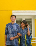 Indigo Warli Kaftan Couple