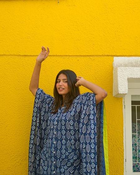 Indigo Warli Kaftan