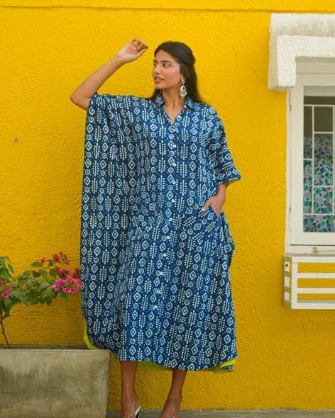 Indigo Warli Kaftan