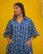 Indigo Warli Kaftan