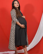 Black Aztec Jacket Maternity Dress