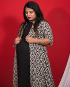 Black Aztec Jacket Maternity Dress