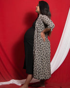 Black Aztec Jacket Maternity Dress