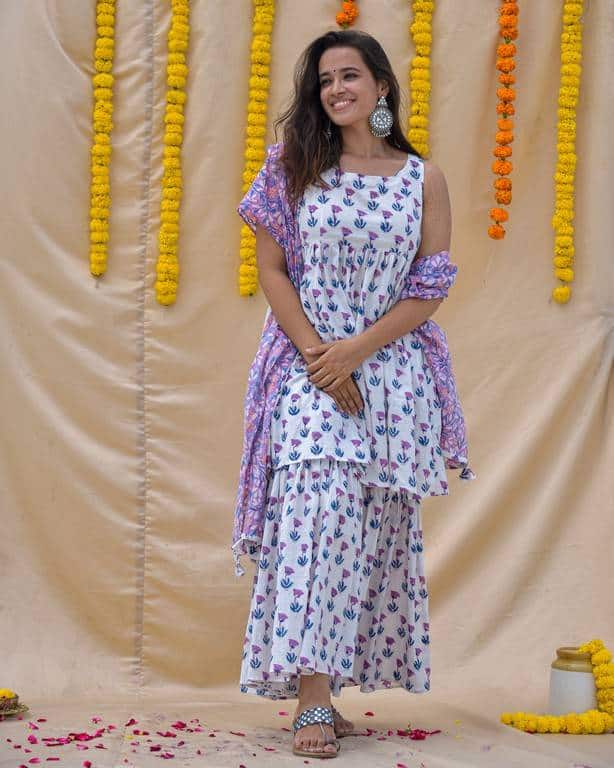Serene Tulip Sharara Set