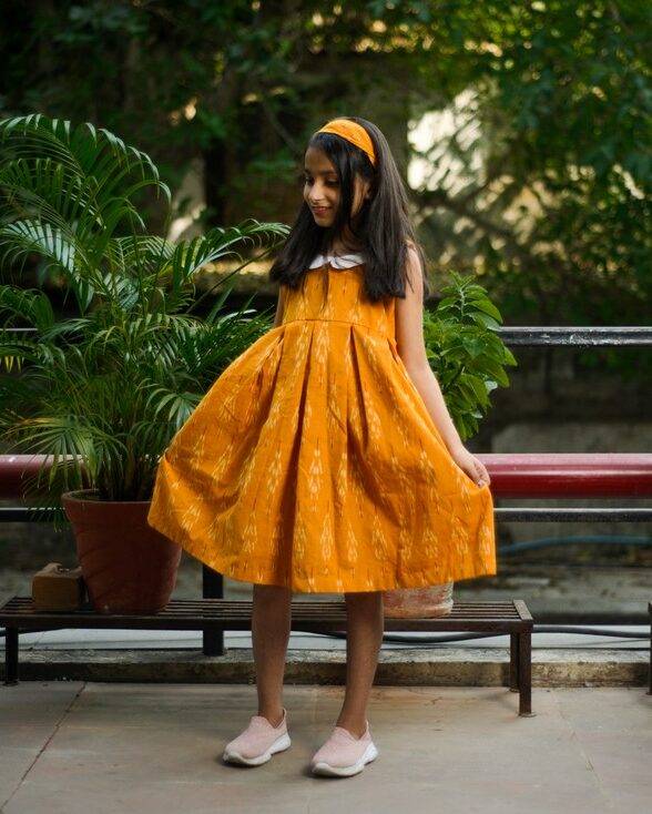 Canary Yellow Kids Dress