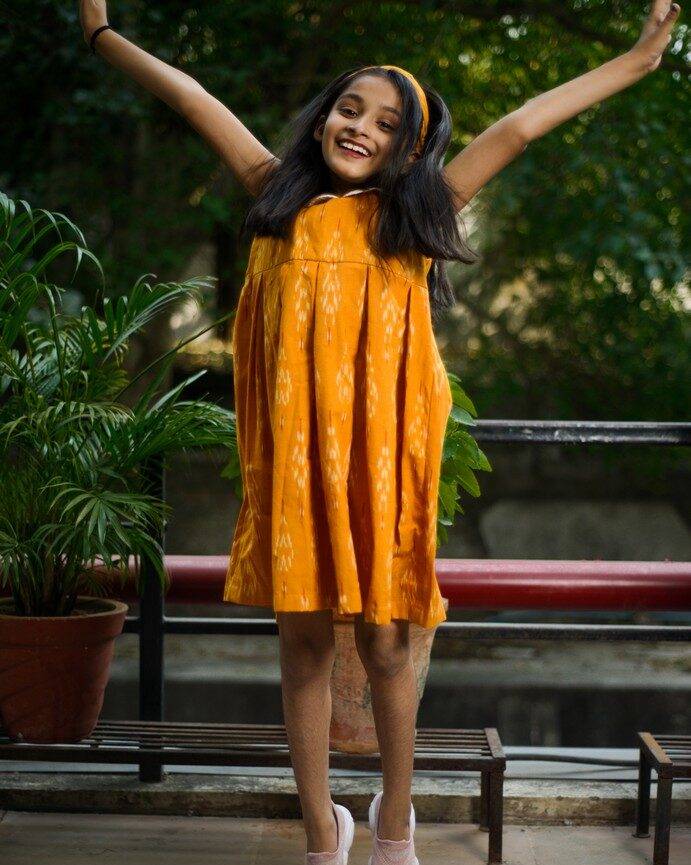 Canary Yellow Kids Dress