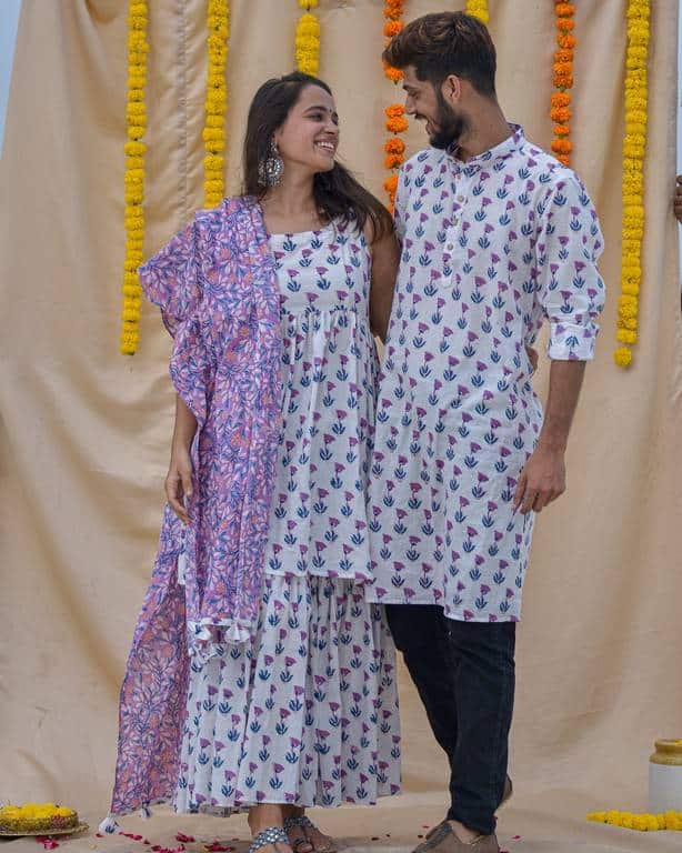 Serene Tulip Sharara Family Set
