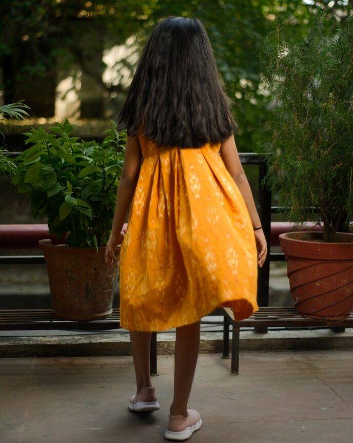 Canary Yellow Kids Dress