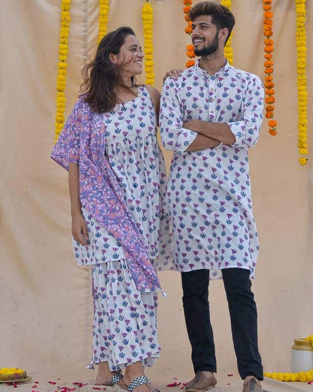 Serene Tulip Sharara Couple Set