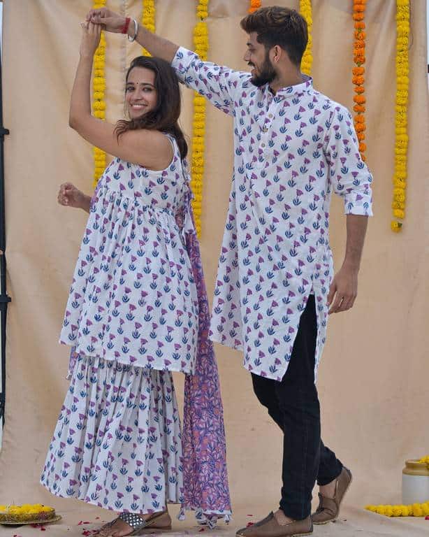 Serene Tulip Sharara Couple Set