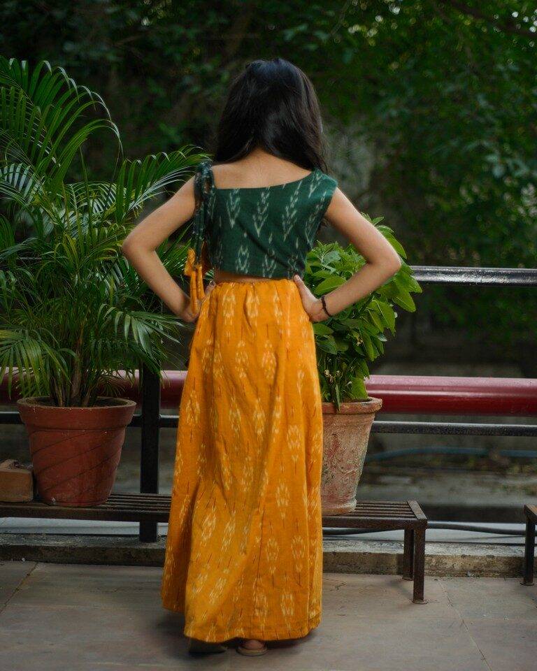 Canary Yellow Skirt Top