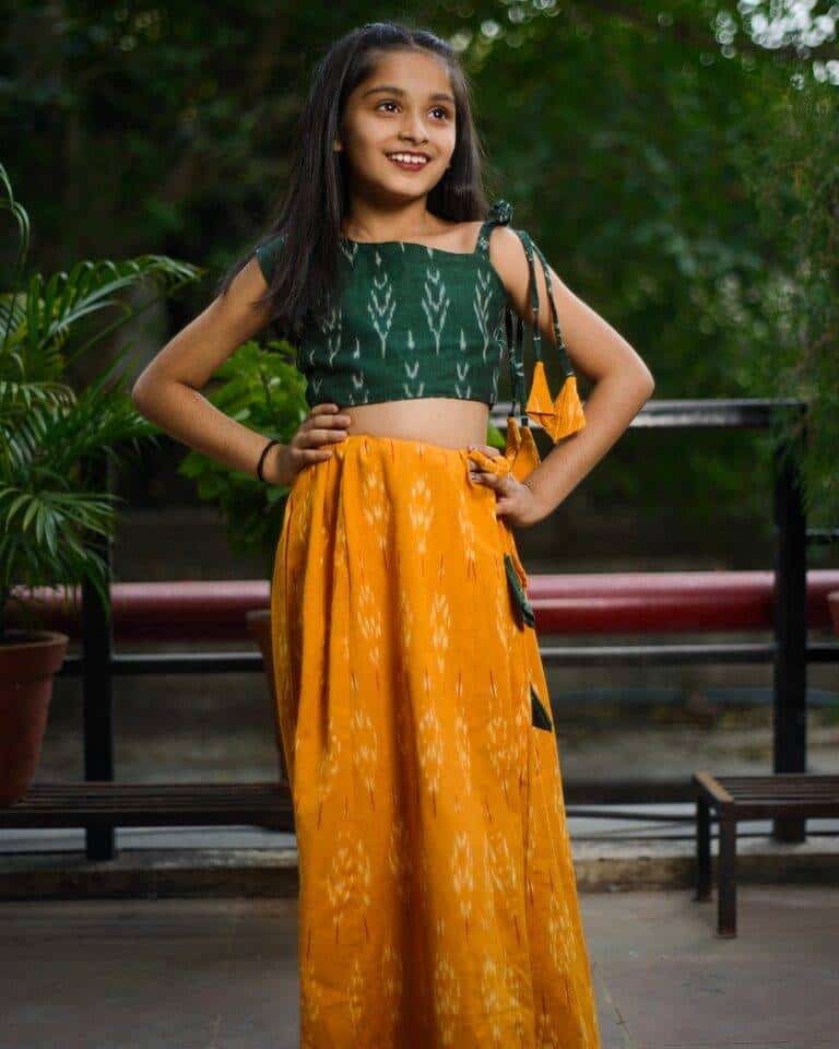 Canary Yellow Skirt Top Main image