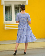 Pacific Blue Ikat Waves Dress