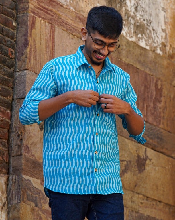 Berry Blue Ikat Shirt