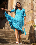 Berry Blue Senorita Ikat Dress