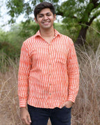 Orange Affair Ikat Shirt