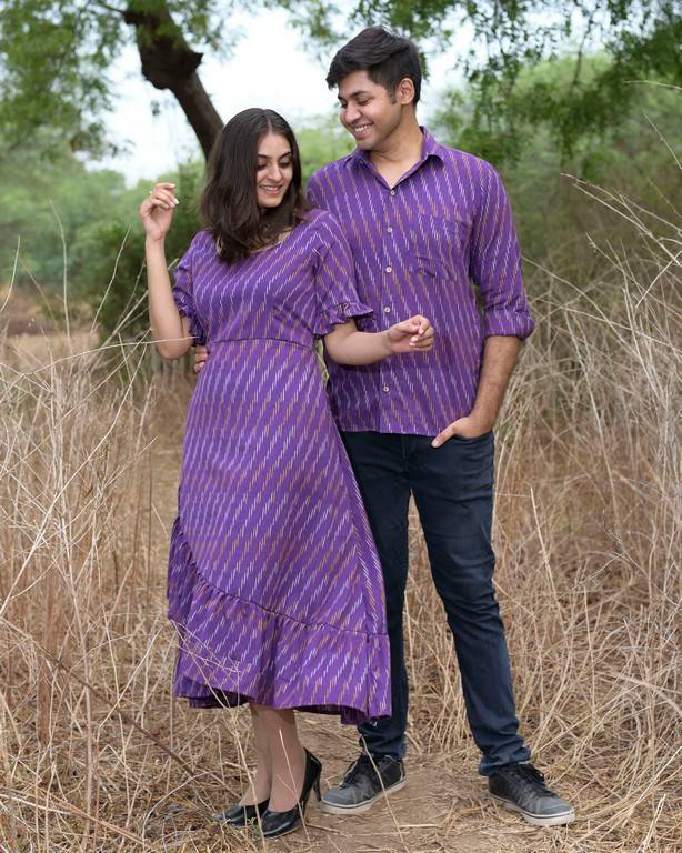 Wisteria Purple Senorita Ikat Couple