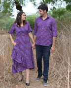 Wisteria Purple Senorita Ikat Couple