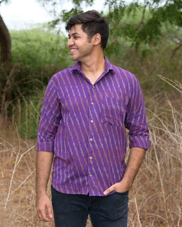 Wisteria Purple Ikat Shirt Main image