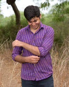 Wisteria Purple Ikat Shirt