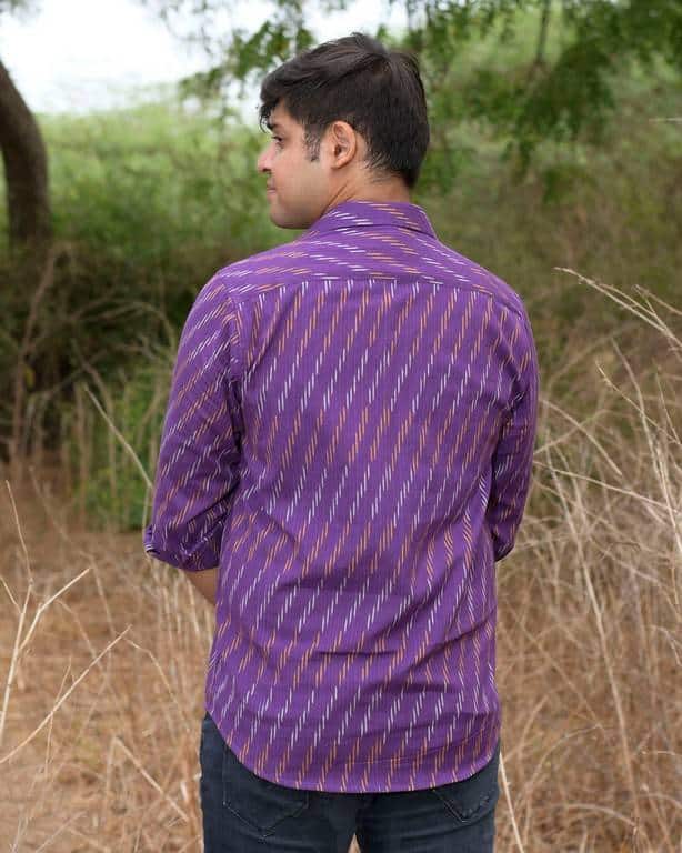 Wisteria Purple Ikat Shirt