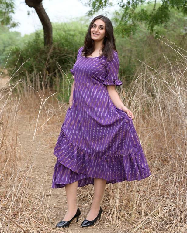 Wisteria Purple Senorita Ikat Dress Secondary image