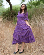 Wisteria Purple Senorita Ikat Dress