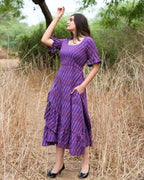 Wisteria Purple Senorita Ikat Dress