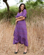 Wisteria Purple Senorita Ikat Dress