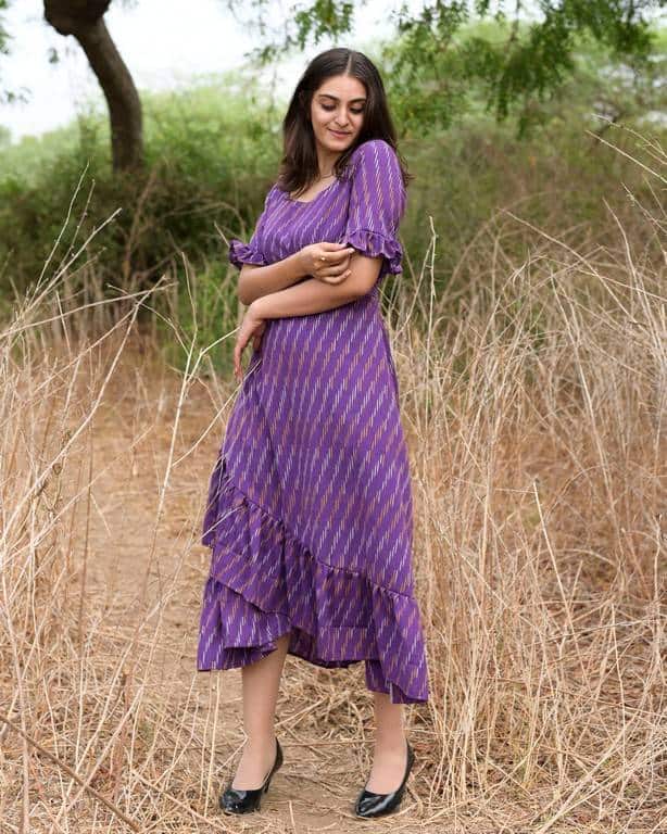 Wisteria Purple Senorita Ikat Dress