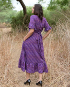 Wisteria Purple Senorita Ikat Dress