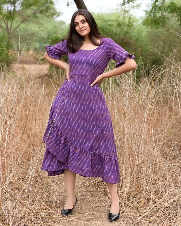 Wisteria Purple Senorita Ikat Dress