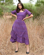 Wisteria Purple Senorita Ikat Dress