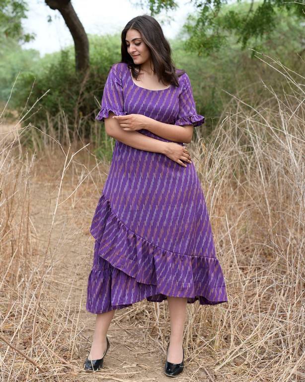 Wisteria Purple Senorita Ikat Dress