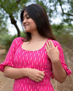 Pink Punch Senorita Ikat Nursing Dress