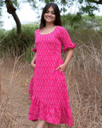 Pink Punch Senorita Ikat Nursing Dress