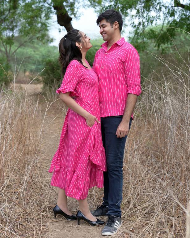 Pink Punch Senorita Ikat Couple