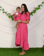 Pink Punch Ikat Senorita Mother Daughter Twinning